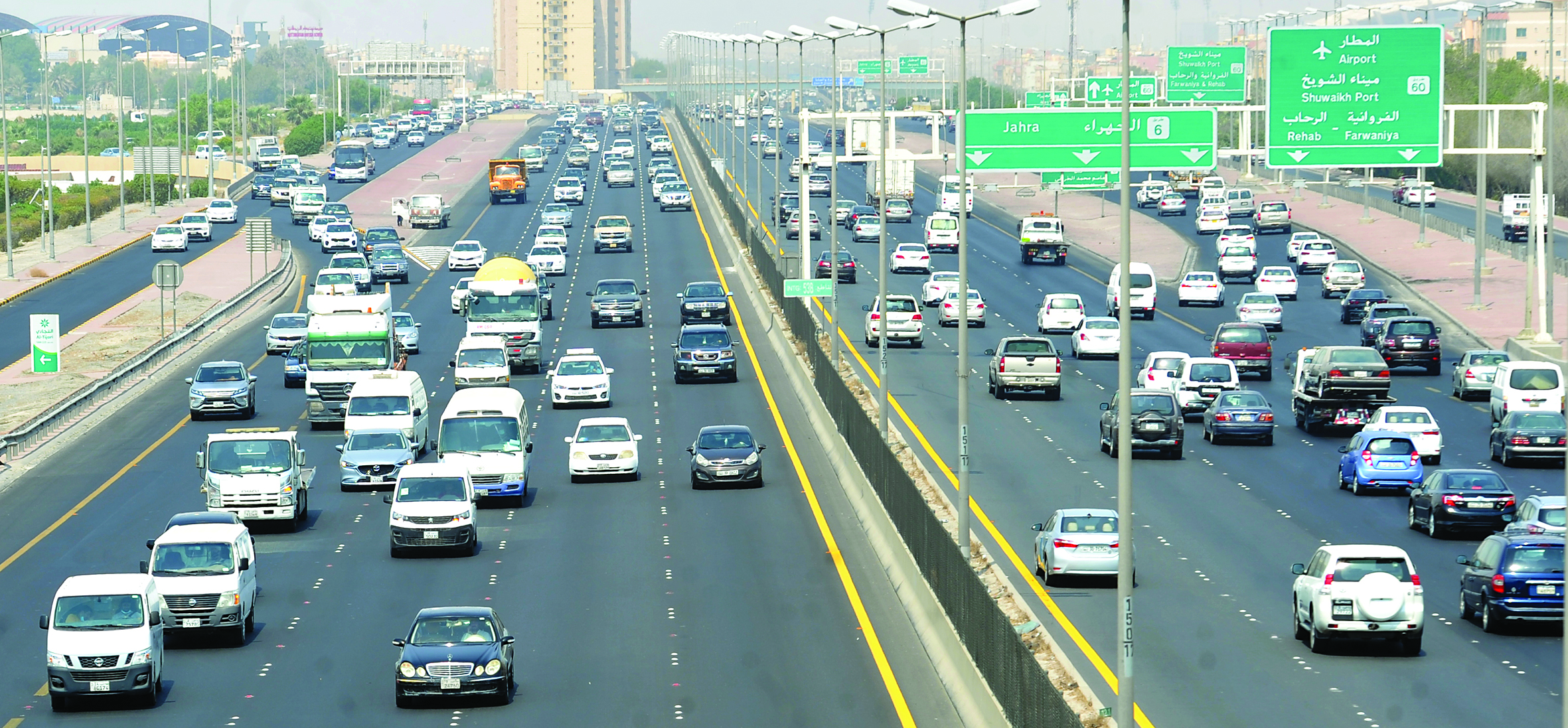 انسيابية مرورية مع تحول الحارة اليسرى في الاتجاهين إلى مسار  	   