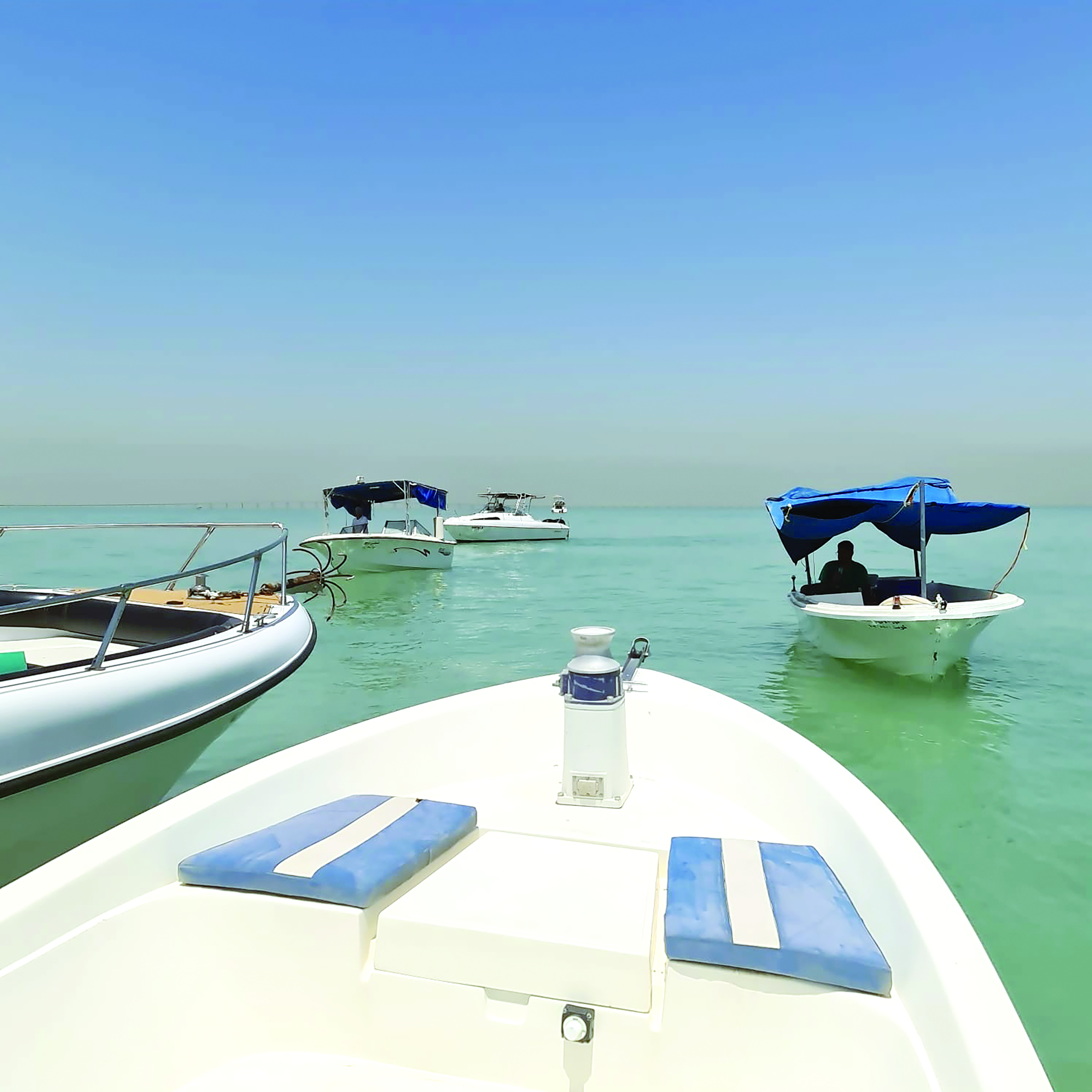 هواة الصيد تركوا طراريدهم في عرض البحر