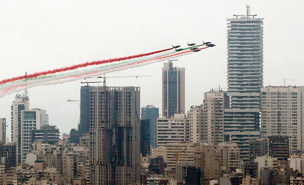 استعراض جوي فرنسي في «مئوية» لبنان