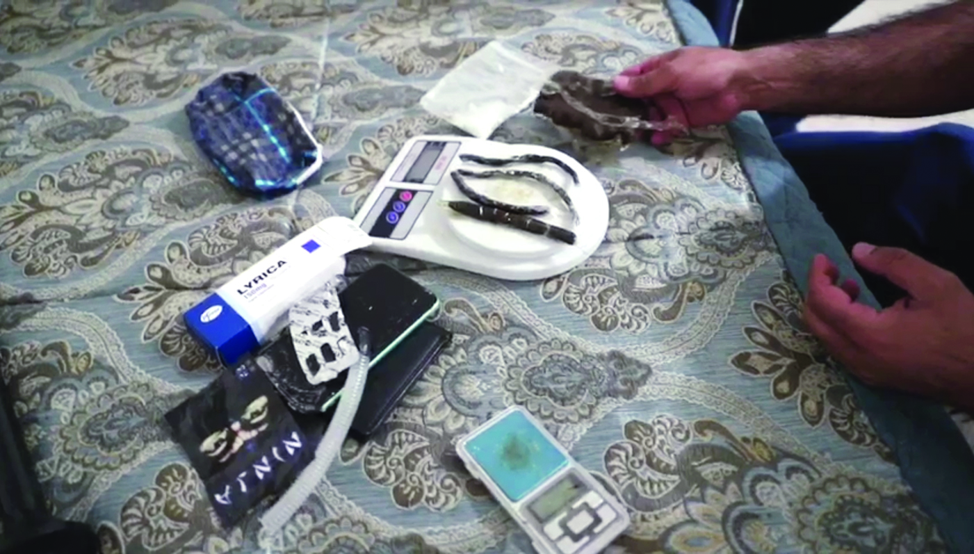 المضبوطات في منزل المتهم الثاني