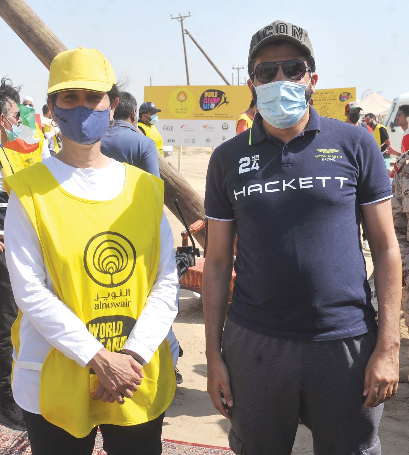 الشيخة انتصار السالم مع الزميل غانم السليماني