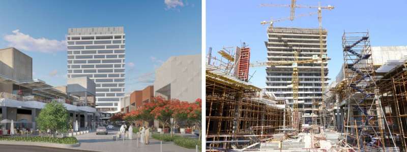 استمرار الأعمال الإنشائية في المشروع