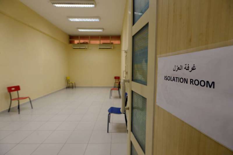 غرفة العزل في إحدى اللجان الانتخابية (تصوير أسعد عبدالله)