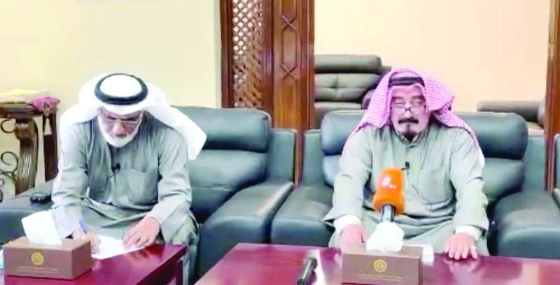 الحمود وسهر خلال المؤتمر الصحافي