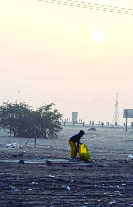 رفع ما تبقى من المخلفات