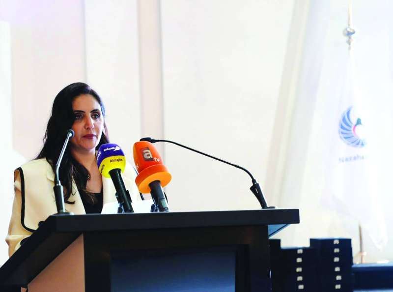 أبرار الحماد تلقي كلمتها