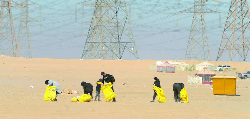 جانب من حملة تنظيف بر الصبية 