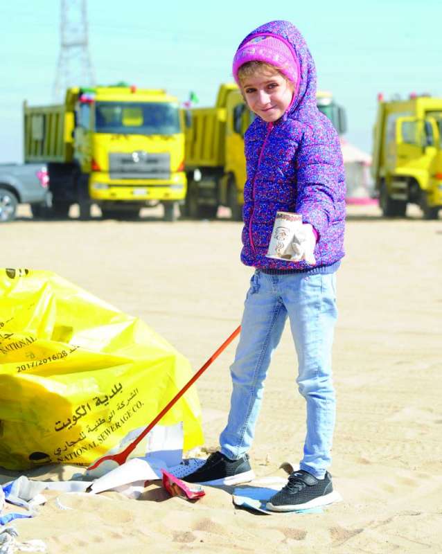 طفلة مشاركة في الحملة