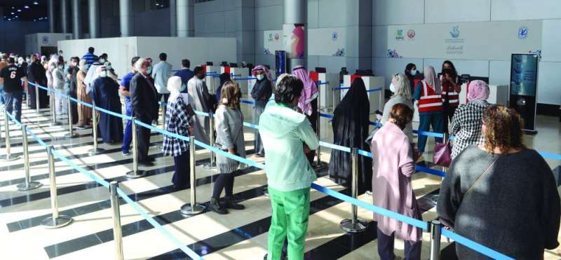 تنظيم داخل مركز التطعيم 	