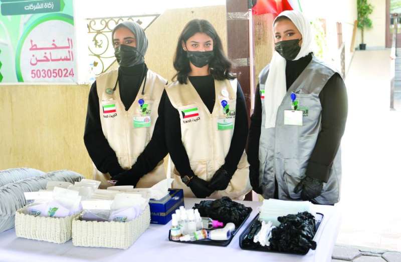 مشاركات تطوعية في خدمة الإنسانية 	(تصوير نايف العقلة)