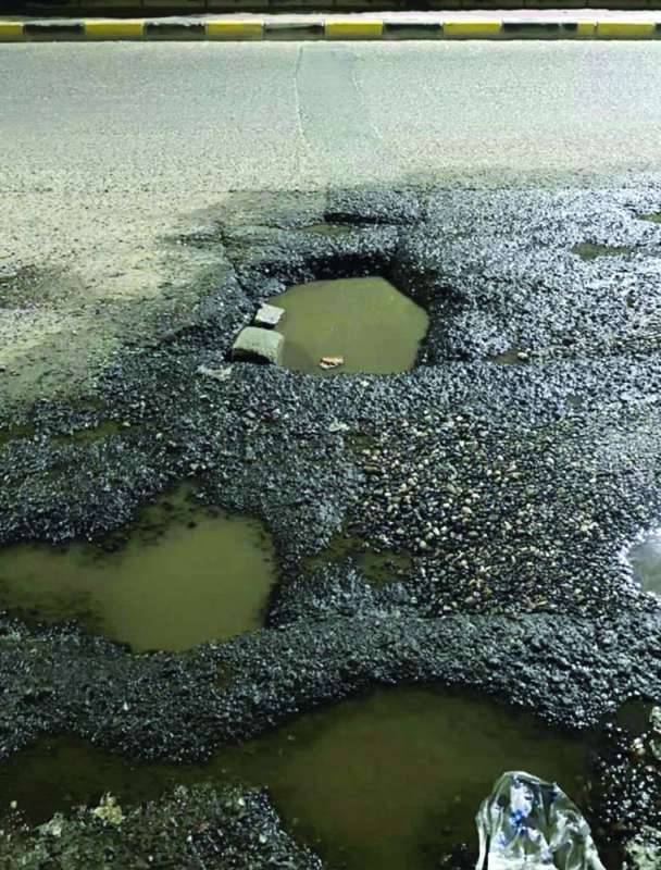 حفر في شوارع الرقة