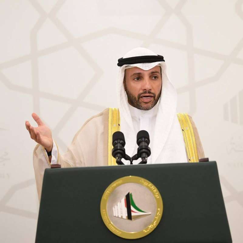 الغانم متحدثاً في المؤتمر الصحافي