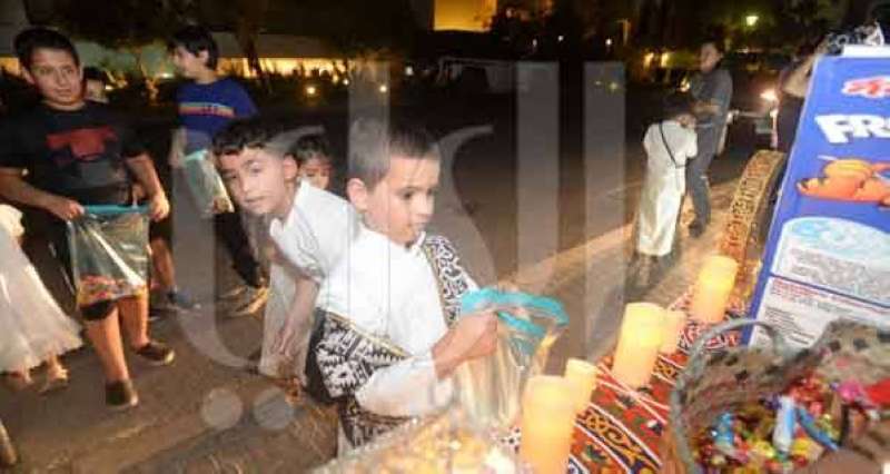 أطفال يحتفلون بالقرقيعان / تصوير: أسعد عبدالله