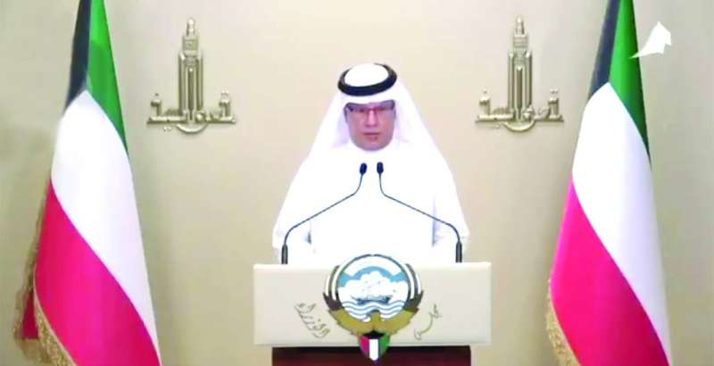 الحريص يلقي بيان الحكومة