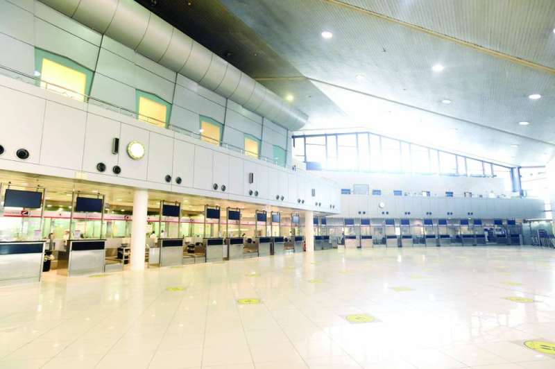 صالة الوزن في المطار... خالية 	 (تصوير أسعد عبدالله)