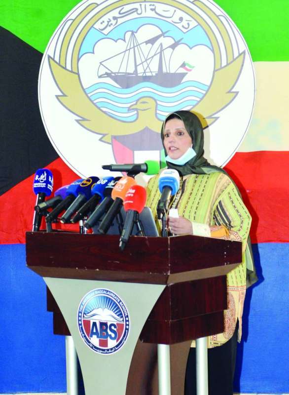 أريج الغانم متحدثة في اللقاء المفتوح 	 (تصوير نايف العقلة)