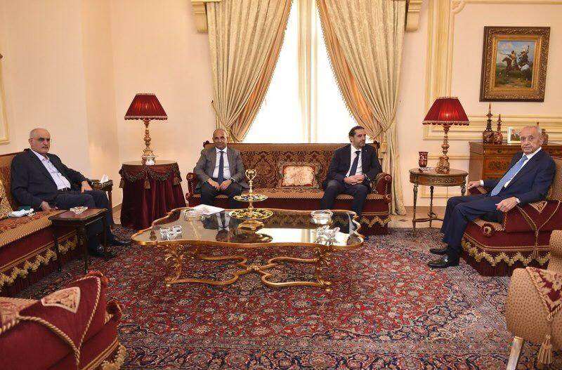 بري والحريري خلال لقائهما أمس