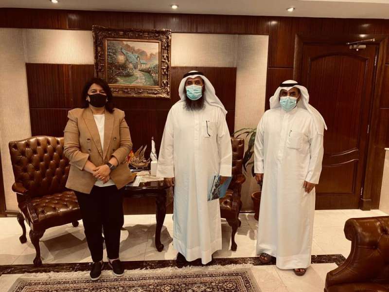 الوزيرة الفارس خلال اللقاء مع رئيس جمعية المهندسين