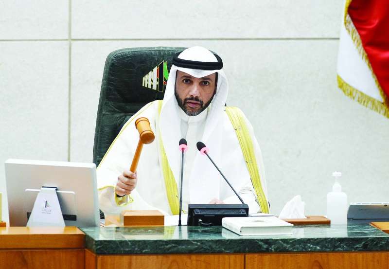 الغانم يرفع الجلسة لعدم حضور الحكومة	(تصوير أسعد عبدالله)