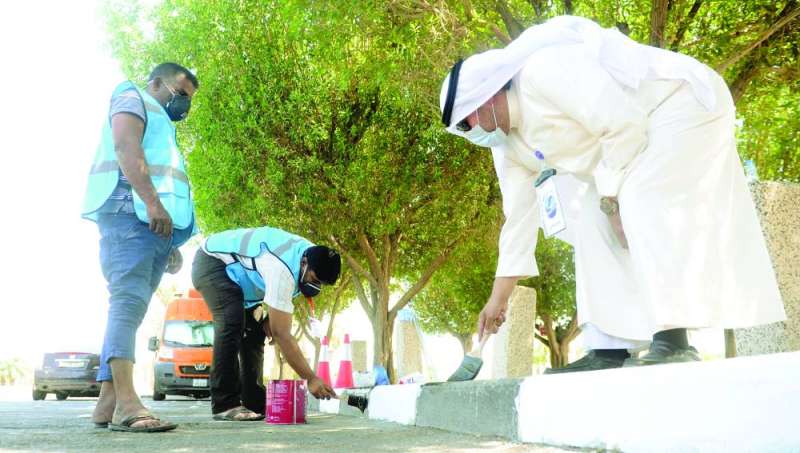 الخالد مشاركاً في أعمال التجميل