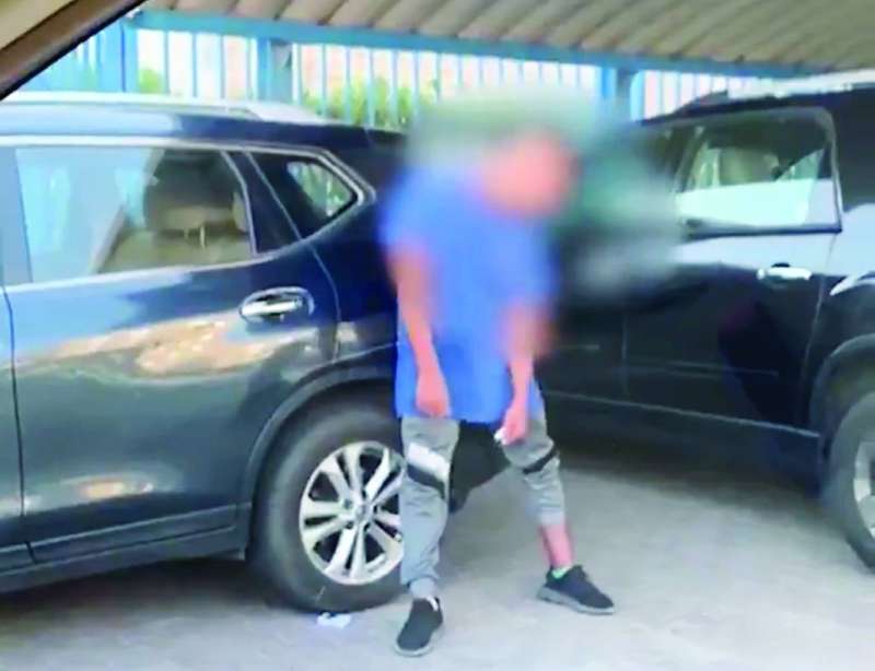 
الشاب كما بدا في المقطع المتداول
