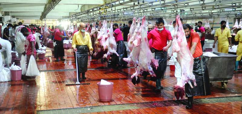 التنظيف أولاً بأول بعد عملية الذبح