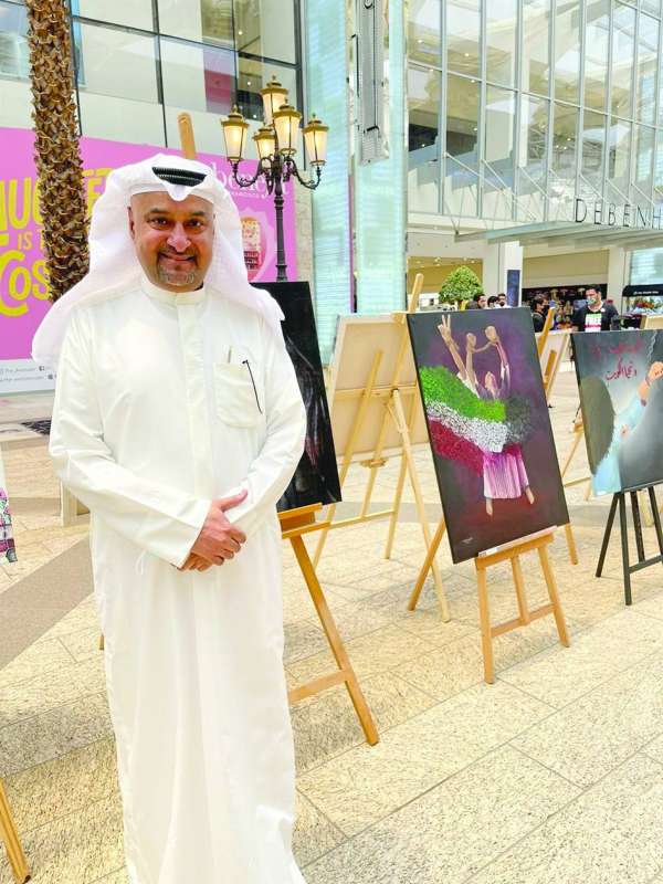 نبيل الفيلكاوي في المعرض
