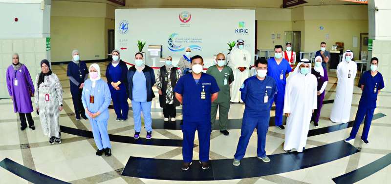 
الكادر الطبي الوطني في المستشفى