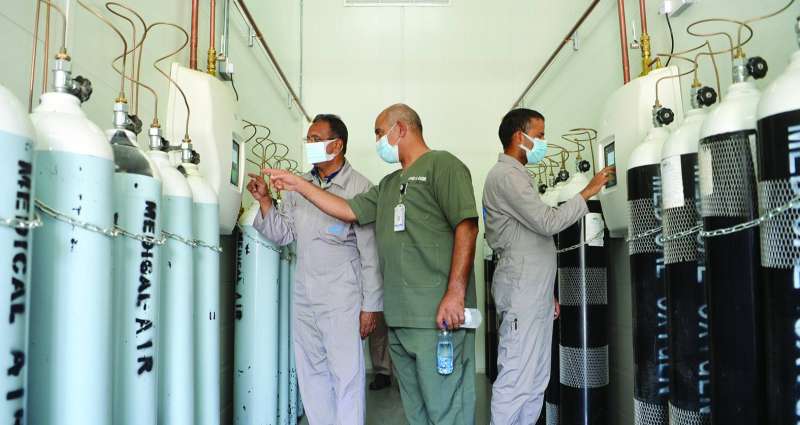 
جناح أسطوانات الأكسجين	(تصوير نايف العقلة)