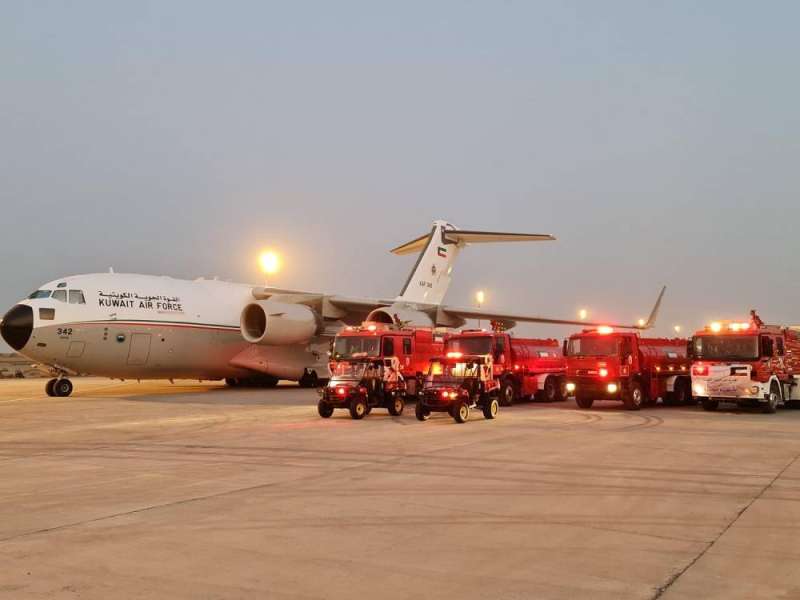 آليات الإطفاء المهداة إلى تونس 