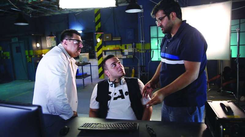 
المخرج عباس يوسفي وأحمد حمدي وحسن إبراهيم
