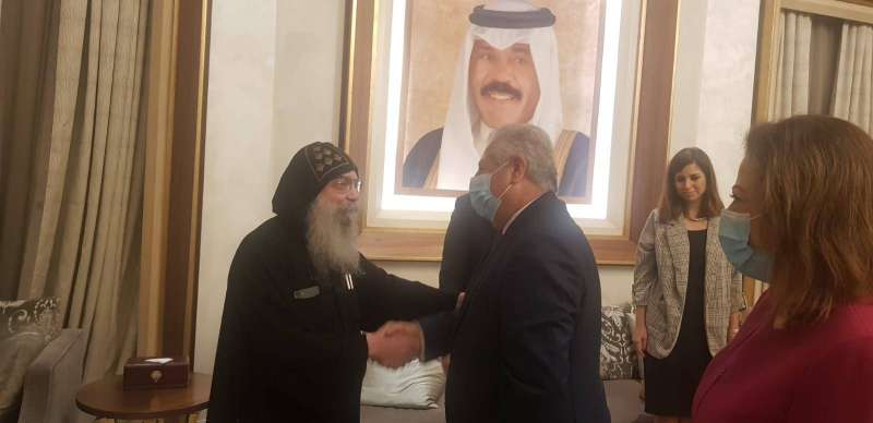 استقبال السفير المصري الجديد في مطار الكويت