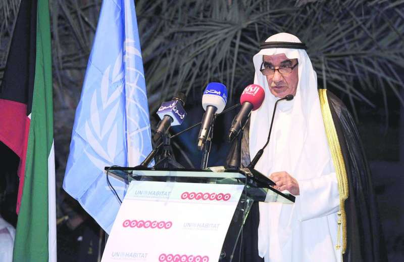 
المشاري يلقي كلمة في إحدى الاحتفاليات التي شارك بها
