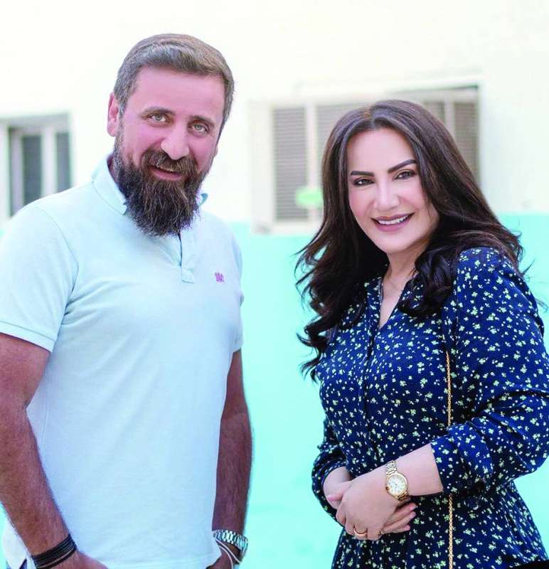 منير الزعبي مع هدى حسين
