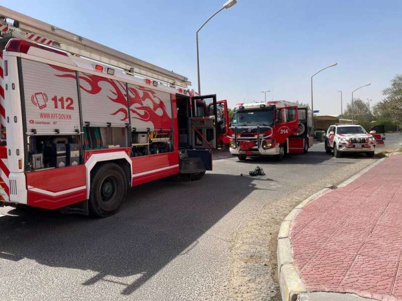 إخماد حريق مطبخ في منطقة فهد الأحمد