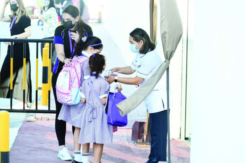 فحص الحرارة قبل الدخول
