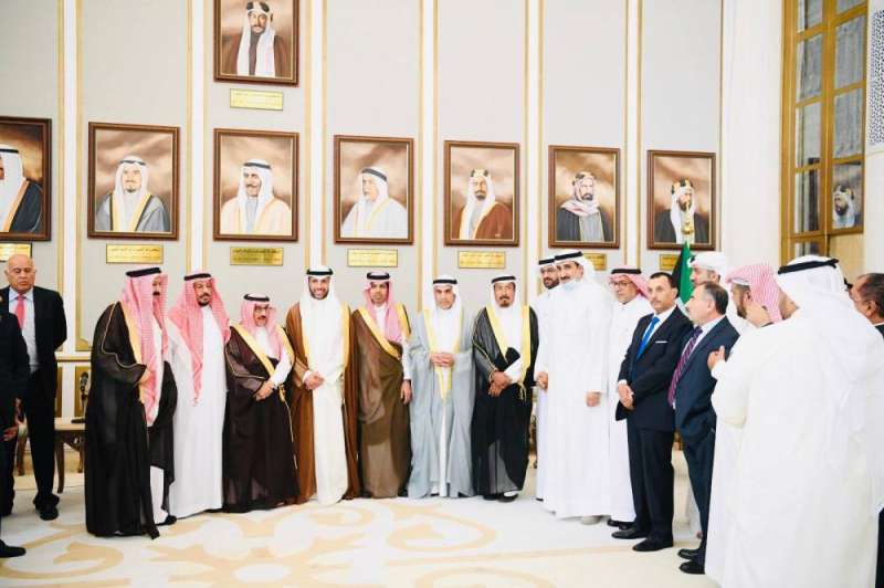  الغانم خلال استقباله وفد الاتحاد الكشفي للبرلمانيين العرب