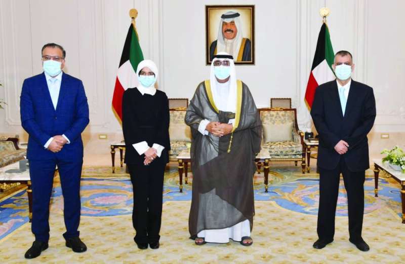 سمو نائب الأمير مستقبلاً خالد الجارالله وخالد السعيد ومنى الأحمد في 6 يوليو