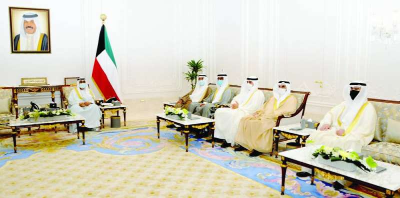 نائب الأمير مستقبلاً الحميضي والعثمان والطريجي والمخيزيم والنصف في 13 يوليو