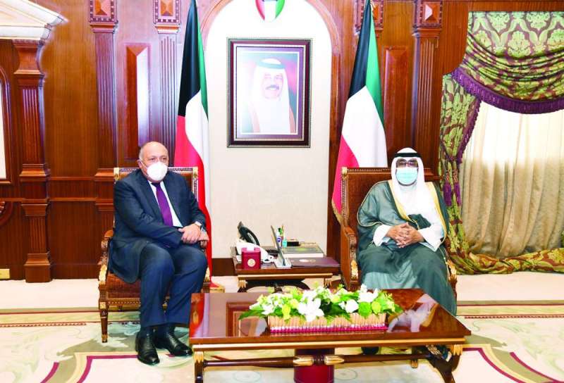 ولي العهد خلال لقائه سامح شكري في 15 نوفمبر
