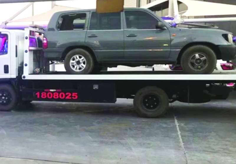 «دفع رباعي» إلى كراج المرور
