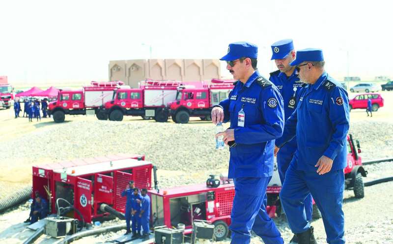 المكراد وقيادات القوة يتفقدون مضخات وآليات القوة 	
