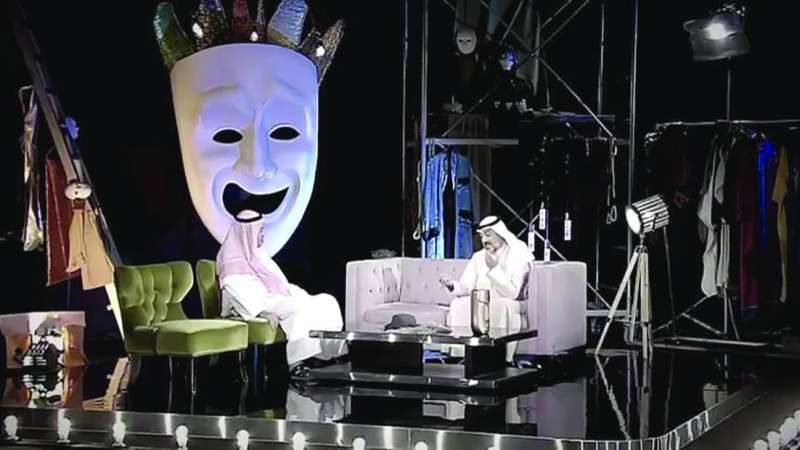 
خالد أمين مستضيفاً الفرج في «المسرح»