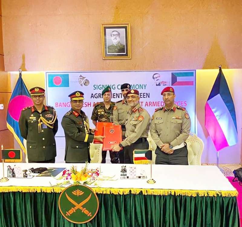  توقيع مسودة الاتفاقية الكويتية البنغلاديشية للتعاون العسكري 