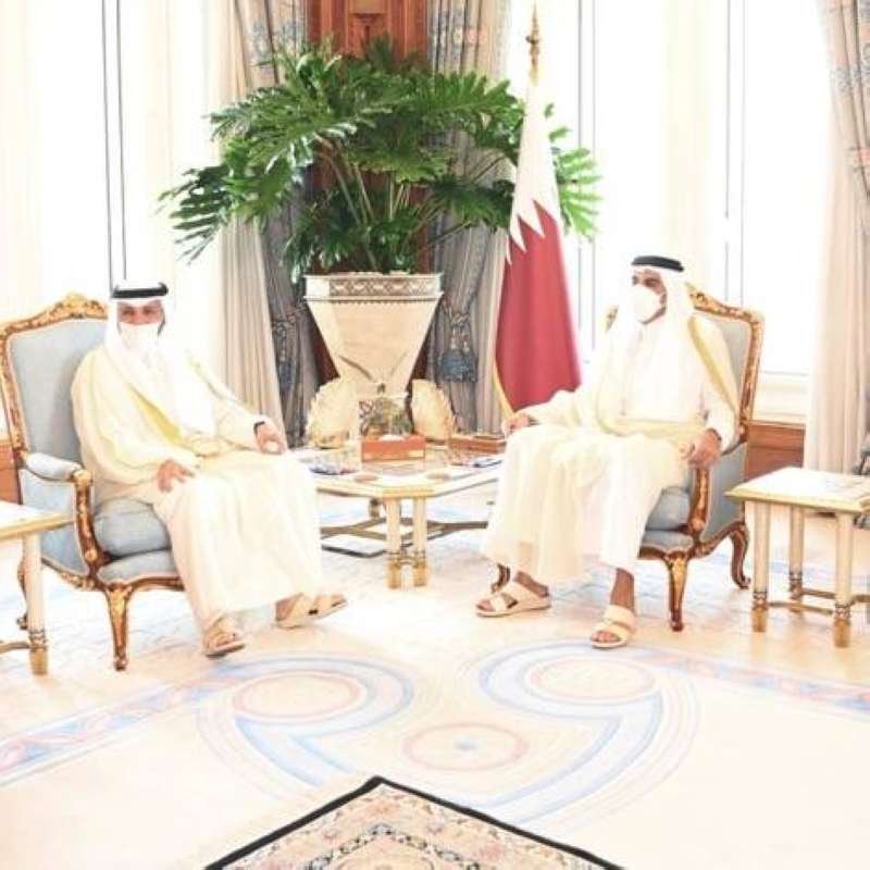 أمير قطر استقبل الغانم والوفد البرلماني المرافق
 