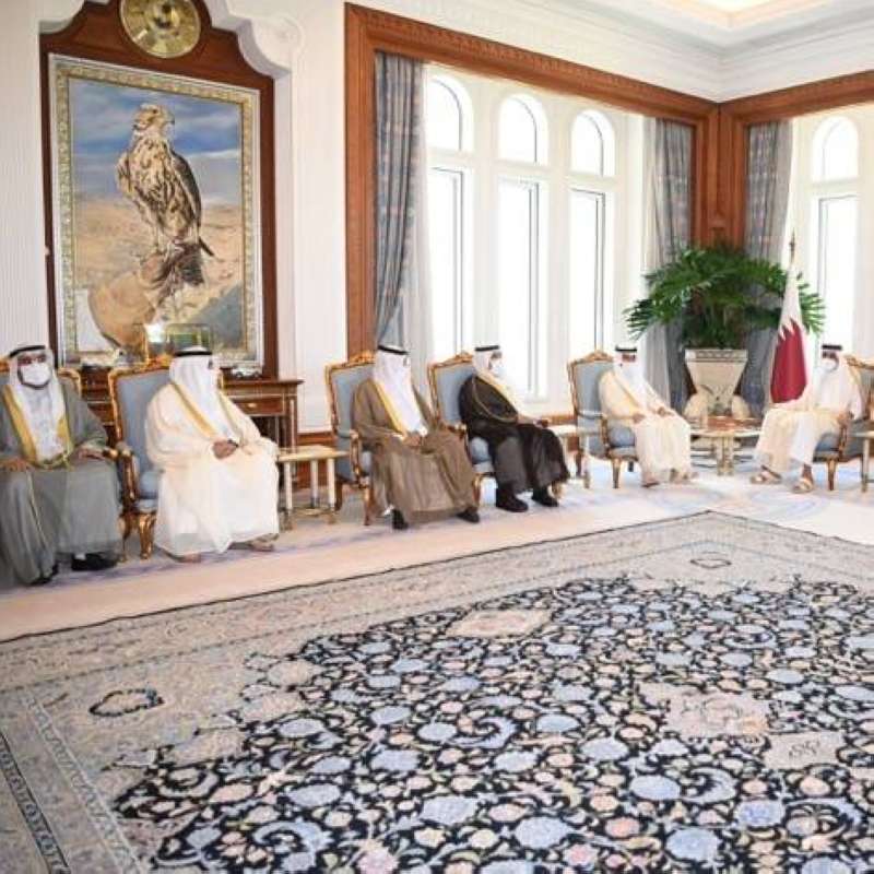 أمير قطر استقبل الغانم والوفد البرلماني المرافق
 