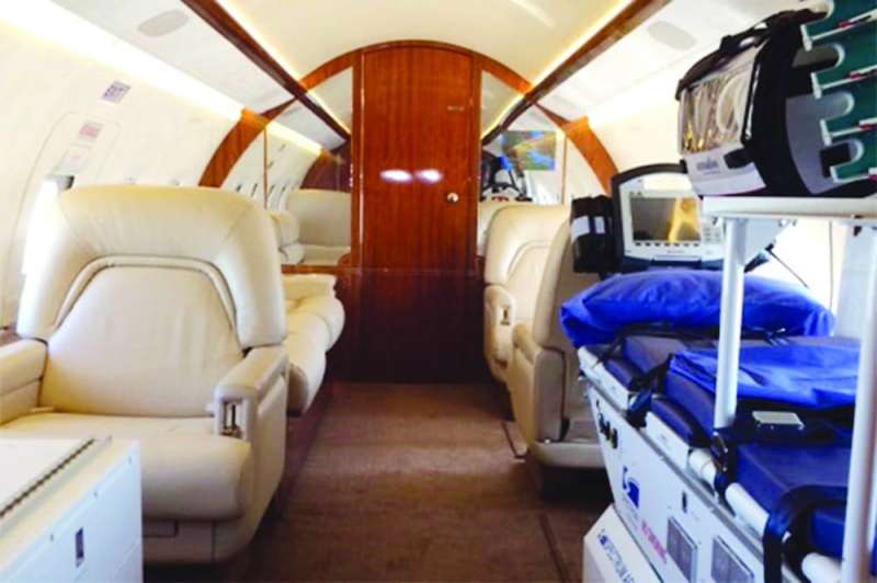 
طائرة الإخلاء الطبي من الداخل
