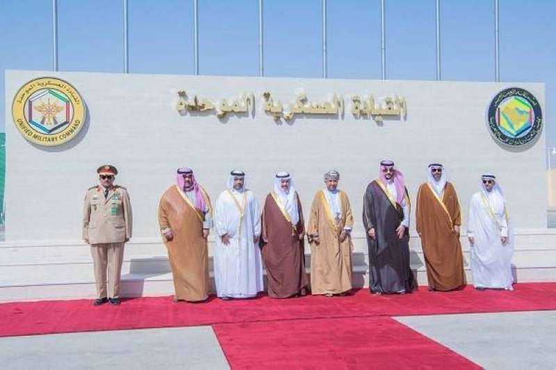 وزراء الدفاع بدول مجلس التعاون خلال افتتاح المقر الجديد للقيادة العسكرية الموحدة لدول المجلس