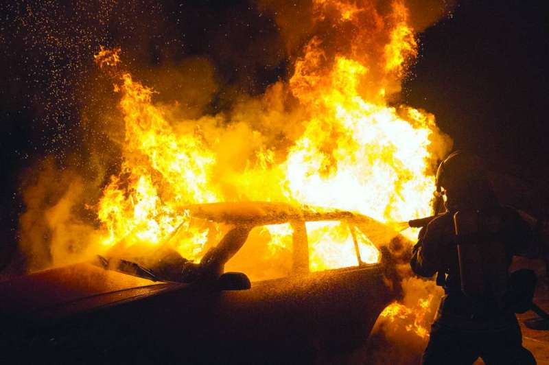 عُثر في الموقع على آثار لسكب بنزين