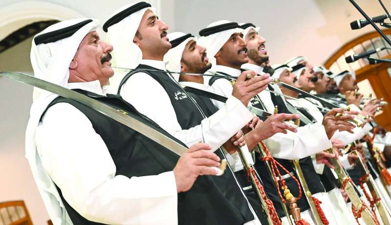 من العرضة الحربية 	(تصوير نايف العقلة)
